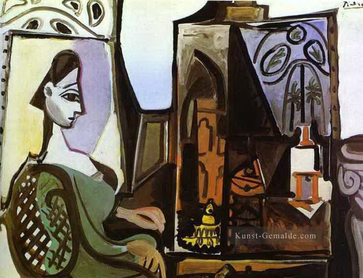 Jacqueline im Studio 1956 Kubismus Pablo Picasso Ölgemälde